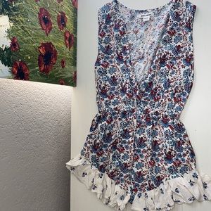 Billabong Floral Flouncy Romper
